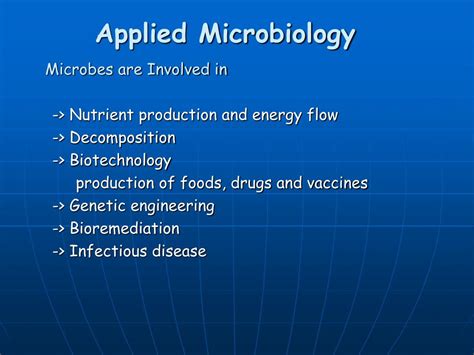 Applied Microbiology .